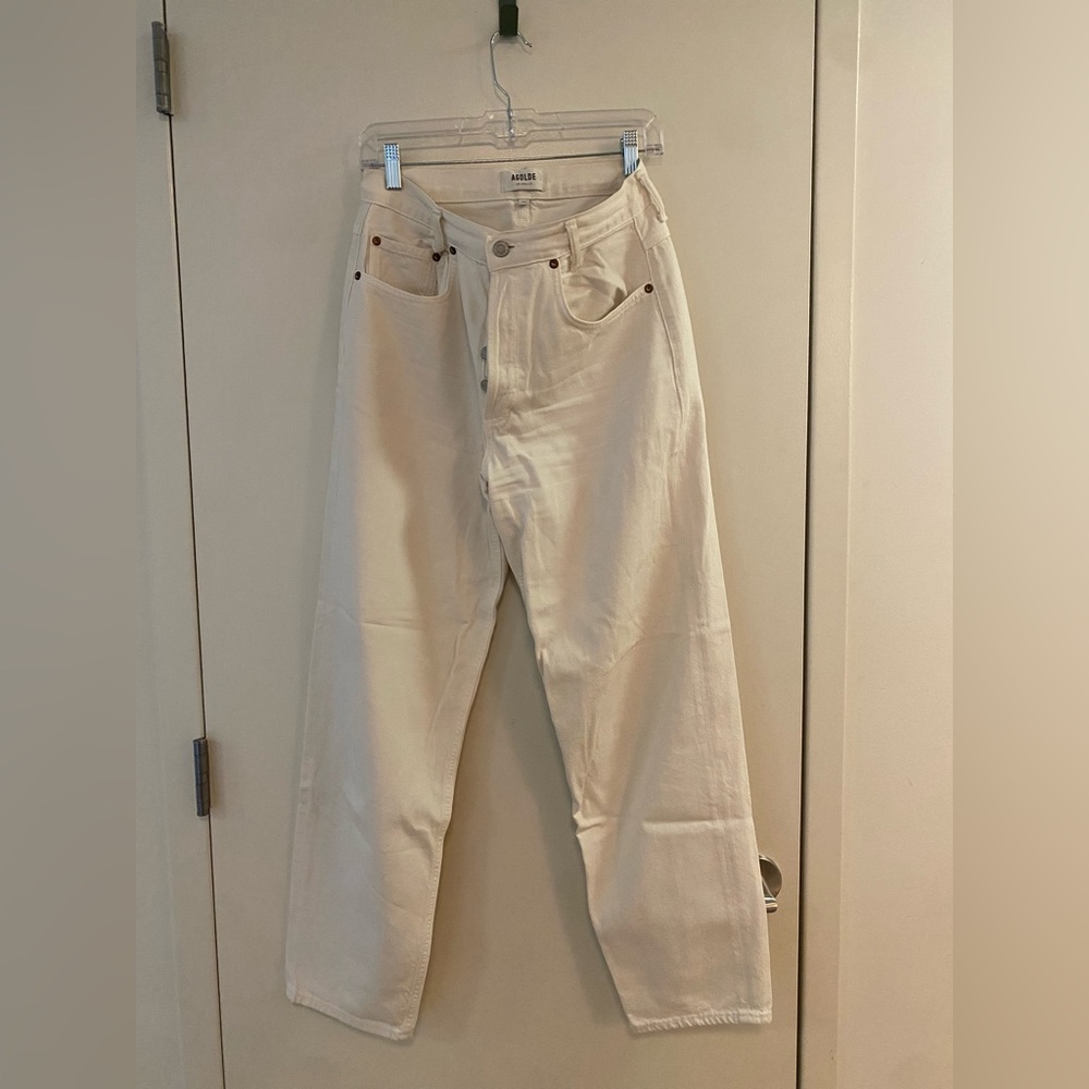AGOLDE Off-White Tapered Jeans Size 27